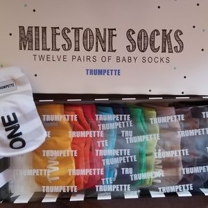 Trumpette Newborn Sock, Size 0-12, Color Rainbow
